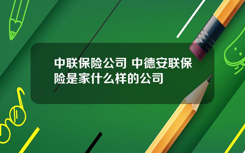 中联保险公司 中德安联保险是家什么样的公司